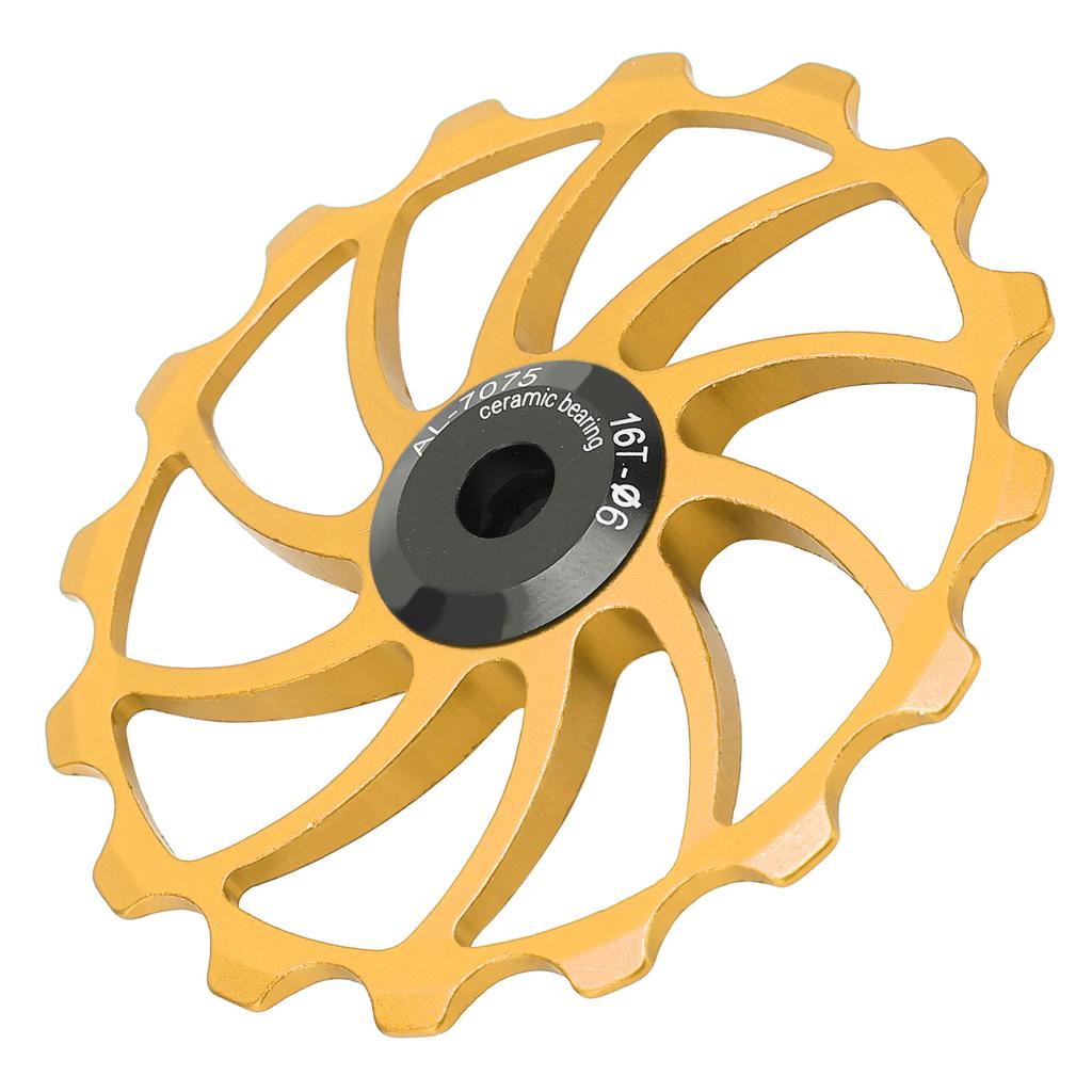 MEIJUN 16T Bicycle Rear Derailleur MTB Road Bikes Ceramic Bearing Pulley Guide Wheel PartsGold