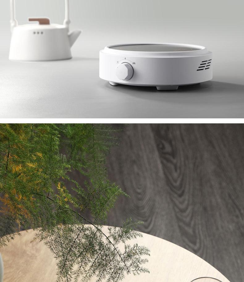 Estufa Eléctrica de Cerámica Compacta de 110V para Hervir Té y Agua, Mini Cocina de Inducción con Tetera de Hierro Fundido