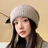 Wool Hat Women's Autumn and Winter Loose Warm Stacking Hat Knitted Ear Protection Hat