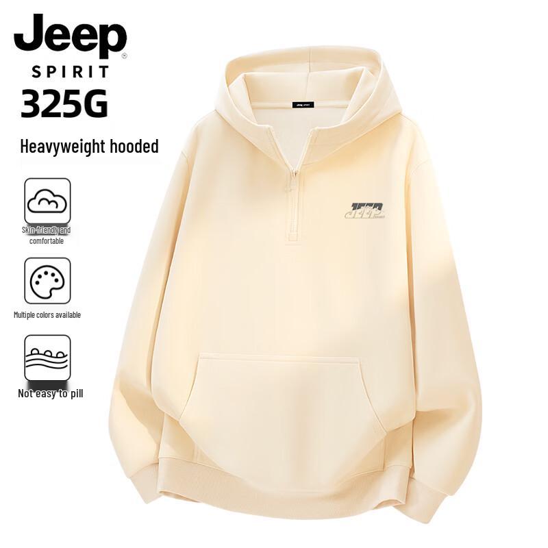JEEP SPIRIT Men's Half-Zip Pullover Hoodie