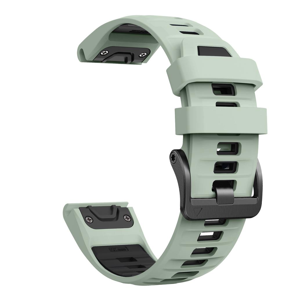 Šroubová ocelová přezka hodinek Silikonový řemínek Pro Garmin Fenix 8 E 47mm 7X Pro 51mm Epix/6 6X 5X Plus QuickFit 26mm 22mm Řemínek Náramek