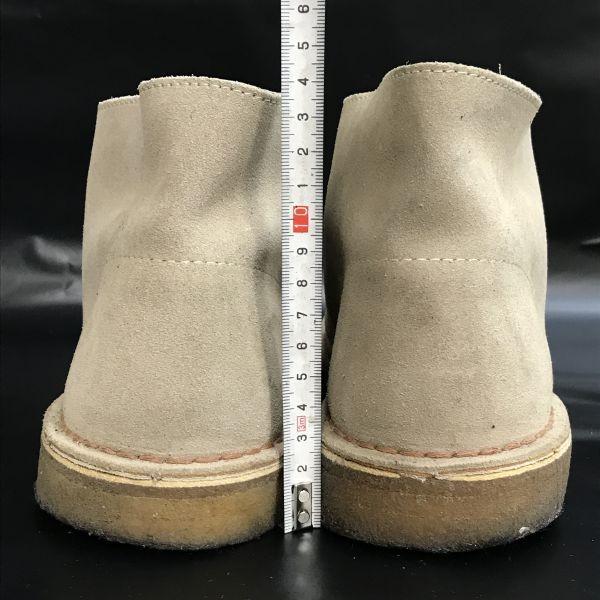 Clarks Originals Suede Leather Desert Boots Beige Size 8.5M 26.5 Crepe Sole(USED)
