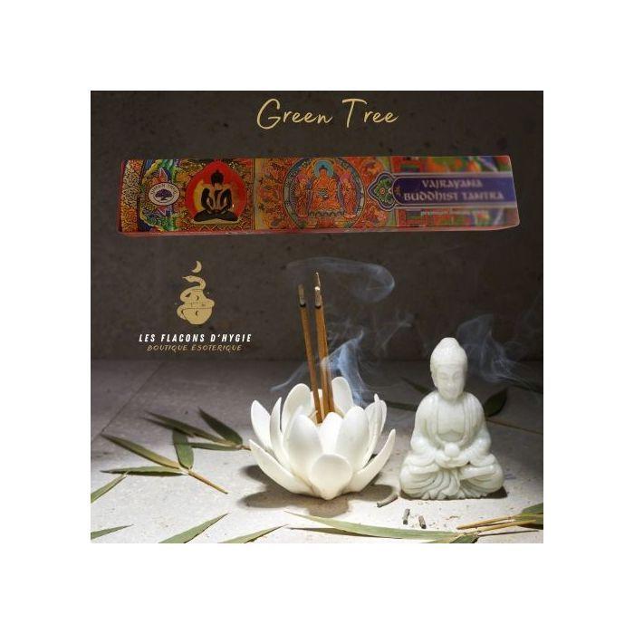 Bougeoir - Photophore - Bougie - Senteur &gt; Encens - Encens Green Tree Tantra Bouddhiste - - Green Tree