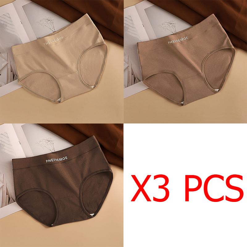 Women's Cotton Bikini Underwear Breathable  Seamless Comfort Sports Panties Briefs