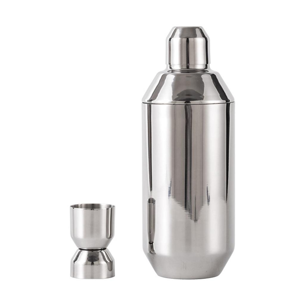 Unverzichtbares Bar-Getränke-Werkzeug Stilvolles Unterhalten Stahl-Getränkemixer-Set Cocktailbecher Shaker mit Messbecher