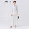 PORTS Women's Elegant Spring White Blouse