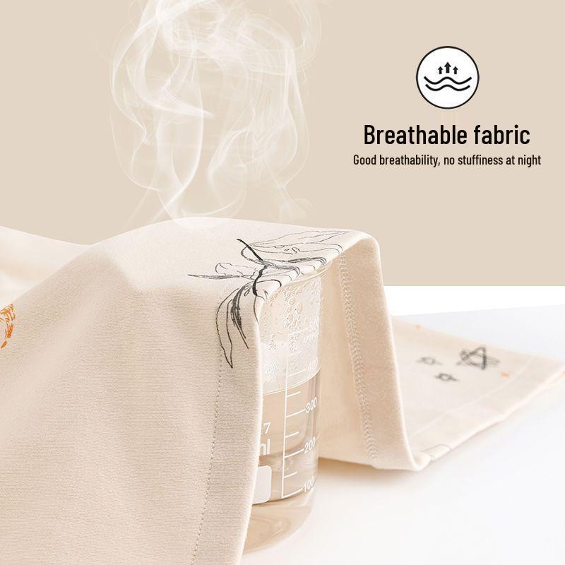 Damen Übergröße Baumwoll-Cardigan-Pyjama-Set - Langärmlig, Zweiteilig, Perfekt für Herbst/Frühling