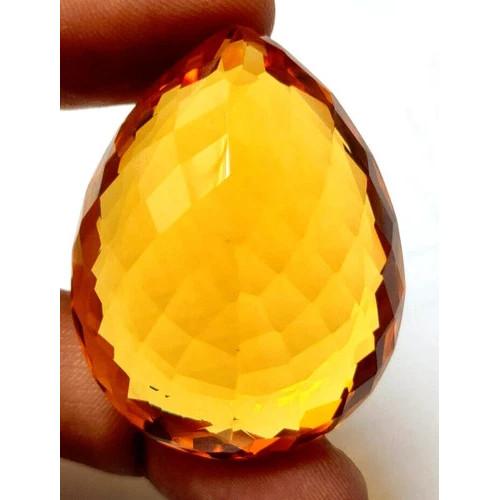 Certified Natural 450 Ct Pear Cut Yellow Citrine Brazilian Loose Gemstone