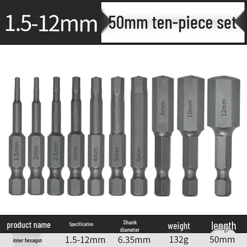 Imperial S2 Alloy Steel Hex Socket Impact Resistant Screwdriver Bit with Strong Magnet - High Hardness Phillips & Torx