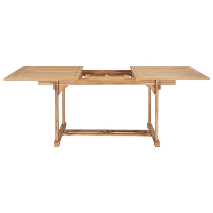 VidaXL Table de jardin extensible 150-200x100x75 cm Teck solide