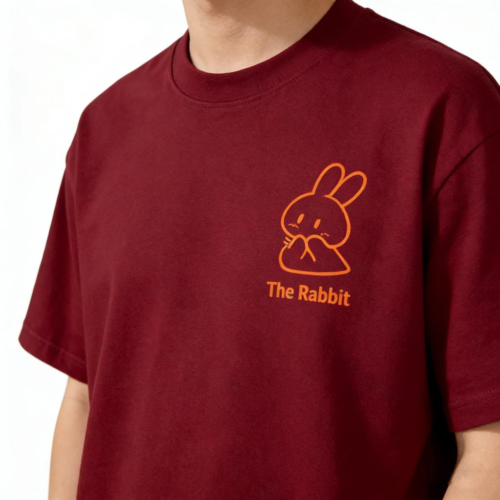 Korean Street Style Cotton Couple Valentines Tshirt Cartoon Cute Rabbit Carrots Print Unisex Women Top Streetwear Kawaii Clothes