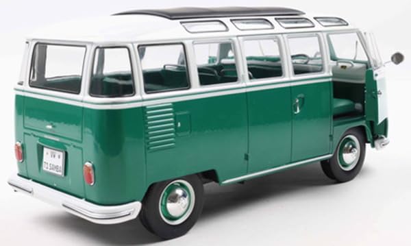 SOLID O Volkswagen T1 Samba Bus 1962 Finished Model S1813403 1/18 (Green/White)