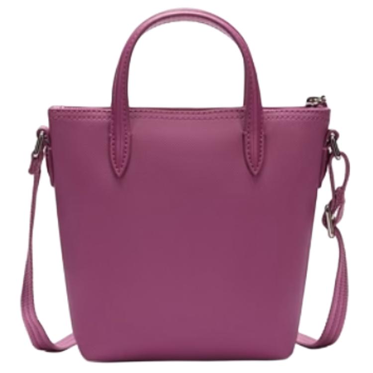 Lacoste Mode Pendler Alsidig Logo PVC Tote Taske Lille Dame tasker Lilla Rød NF2609PO-Q66