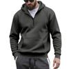Fashionable Winter Velvet Men's Casual Sports Commuting Hooded Velvet Zipper Contrasting Color Loose and Versatile Sweatshirt