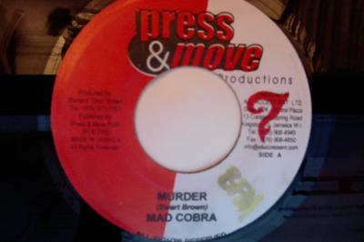 7inch Record MAD COBRA - Murder NONE Press & Move Pr 2005 Jamaica Reggae, Ska & Dub Used