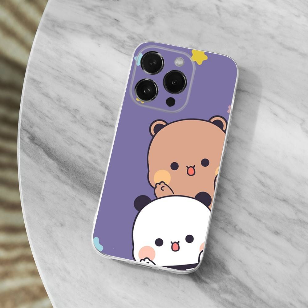 Süße B-BuBu D-DuDu Cartoon Handyhülle Für iPhone 16,15,14,13,12,11 Pro,Max,Plus,X,XS,XR,SE,Mini Transparent Weiche Hülle