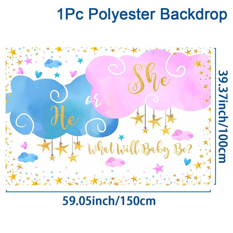 Ggender Reveal Backdrop Photocall Ggender Reveal Party Banner Background Happpy Birthday Pary Decor Kids Boy Girl Baby Shower
