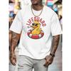 European Size Men'S Lifeguard T-Shirt. A Printed Tee Designed for Basketball Practice. This Crewneck, Short-Sleeve Shirt Perfect for Trendy Streetwear