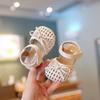 Baby sandals, infant shoes, girls' princess shoes, soft-soled toddler shoes, summer closed-toe anti-kick shoes for girls, new