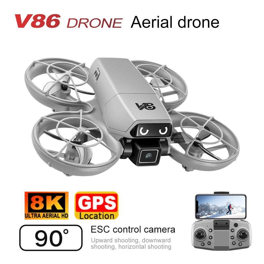 2025 New V86 Mini Remote Control Drone with 4K HD Camera, Foldable Quadcopter, Intelligent Obstacle Avoidance, Toy Airplane, Gift for Kids