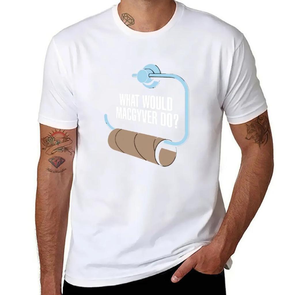 What Would Macgyver Do Funny Toilet Roll TShirt plus sizes blacks Aesthetic clothing men t shirts