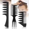 5Pcs Men's Hair Styling Combs and Brush Set - Roller Brush for Adding Volume, Pompadour, Slicked-back, Fauxhawk, Undercut Styling Combs