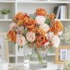 Artificial Flowers Silk Peony Home Room Table Wedding Wreath Bridal Bouquet Decora Valentine's Outdoor Garden Yard DIY Gifts Box