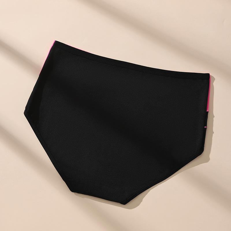 Milk Silk Fashion Contrasting Color Women'S Underwear Briefs High Waist Large Size Loose Underwear Briefs Women