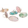 6pcs Nail Art Palette Tray Wearable Soft Resin Nail Polish Color Mixing Rings Manicure Tool