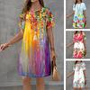 Women's Floral Gradient Print Dress Everyday Casual Fashion Comfortable Loose Oversized Long Dress