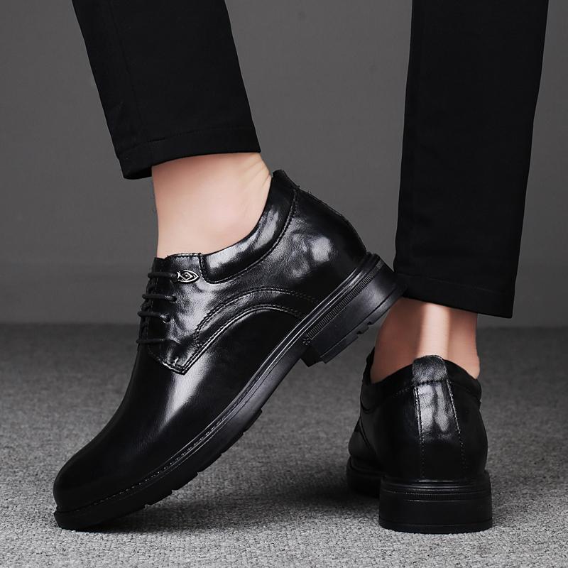 Versatile Men's Walking Shoes Fashion Brand Man Oxford Shoes Lace Up Formal Dress Footwear 2024 New Men Genuine Leather Shoes