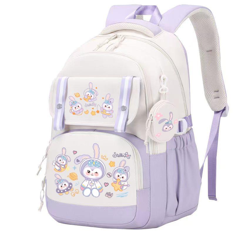 Campus Versatile Student School Bag Sweet Small Fresh Printed Backpack Macaron Color
