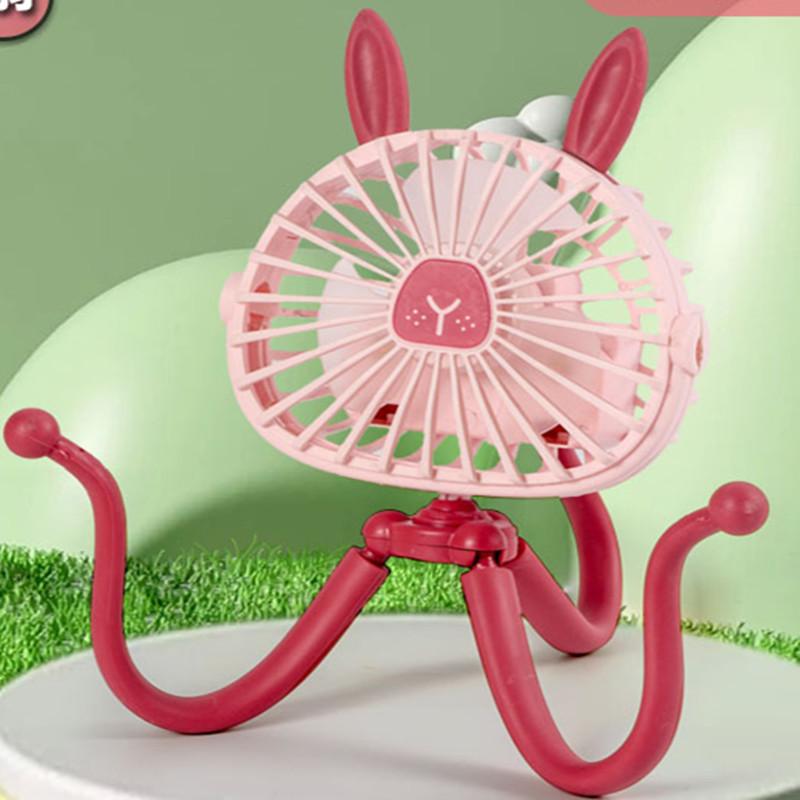 Stroller Fan Handheld Octopus With Flexible Tripod For Car Seat Bed Bike Usb Rechargeable Desk Fan For Office Baby Room Outdoor