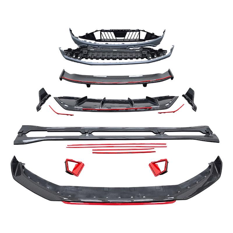 Zeekr 001 '24-25 Carbon Fiber Body Kit: Front Lip, Rear Diffuser, Side Skirts, High Tail Wing