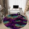 1pc Butterfly Dots Office Round Area Rug, Indoor Mat Suitable ForOffice, Under Office Chairs Bedroom Living Room Home Decor, Room Deco D098