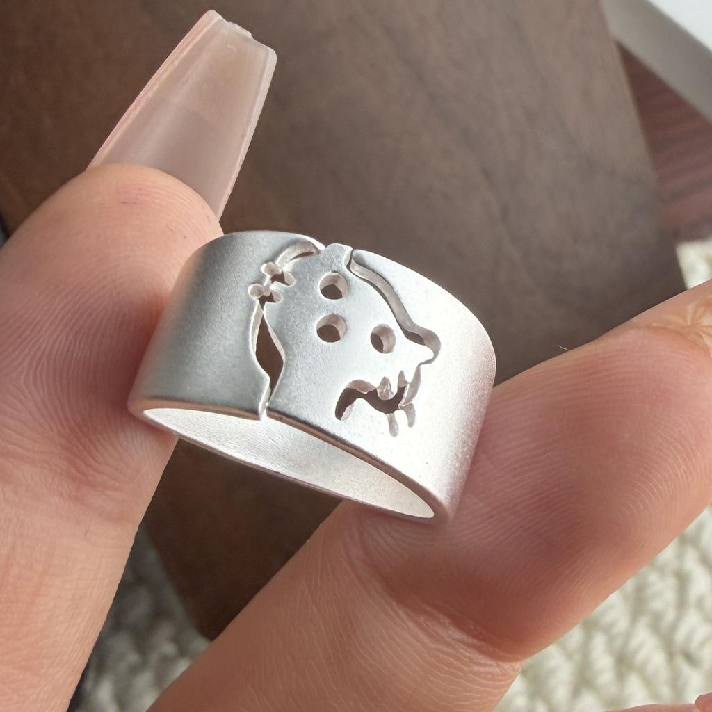 Xiaomi BF CLUB 925 Sterling Rings for Women Simple Geometric Handmade Irregular Retro Butterfly Cat Ring Allergy For Birthday Gift