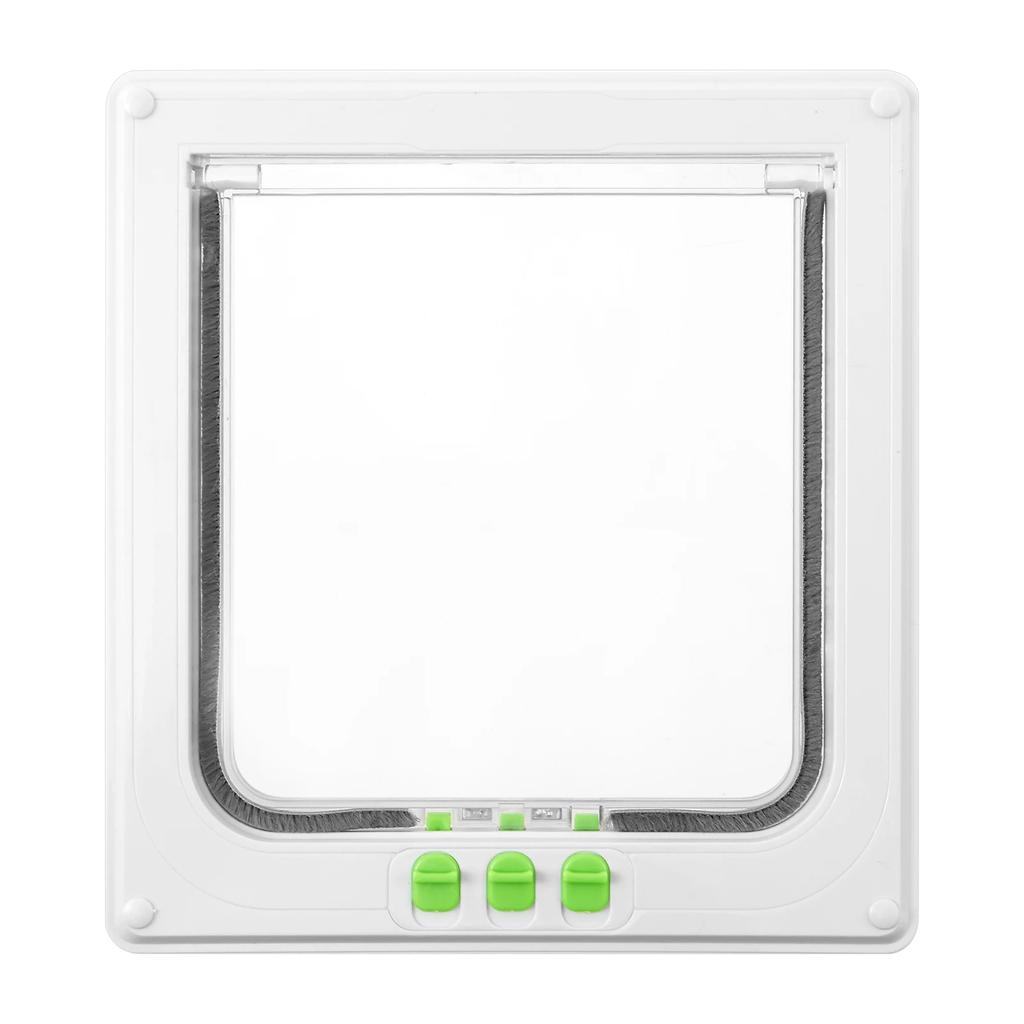 Cat Flap Door Weatherproof Interior Pet Door with 4 Way Lock Easy To Install Pet Doorway for Cabinet Garage Laundry Room Closet