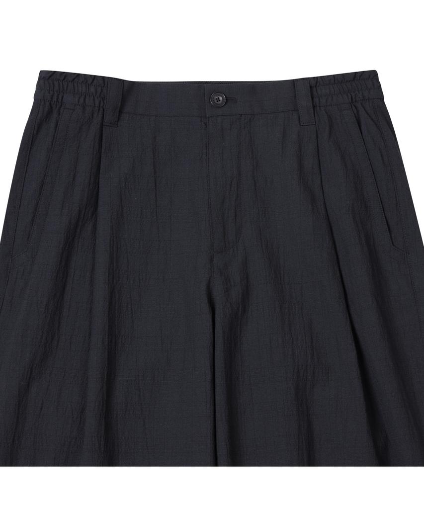 Keoseuuteommellou Black Relaxed Fit Check Setup Pants Cwpam25432Bkx