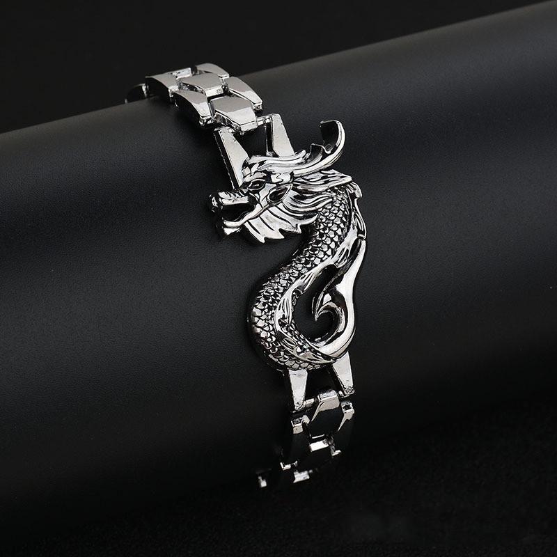Domineering Chinese Zodiac Dragon Watch Chain Men's Bracelet