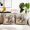 1/4pcs Vintage Safari Baby Animals Throw Pillow Covers Cute Elephant Giraffe Lion Cub Decorative Cushion Cases