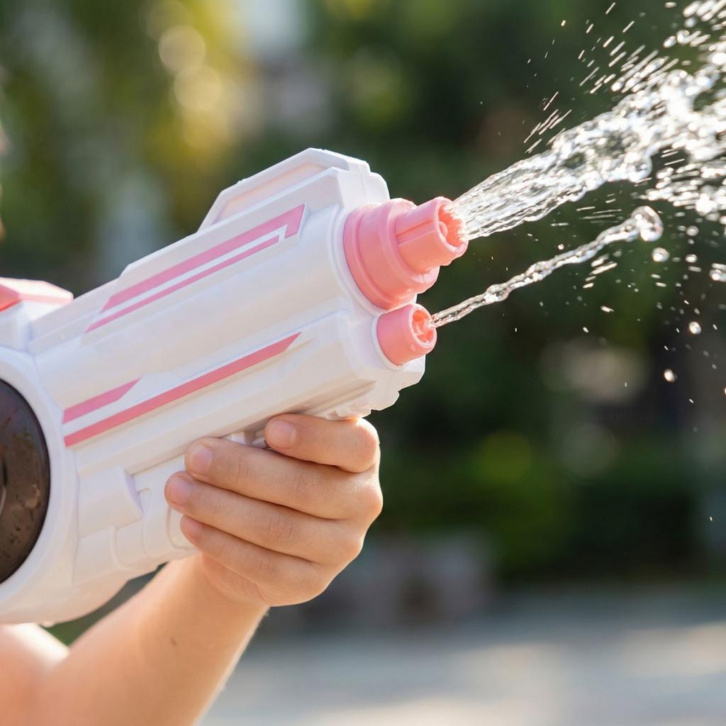 Electric Continuous Fire Water Toys, Automatic Water Suction, Powerful Water Spray, High Pressure Water Toy.