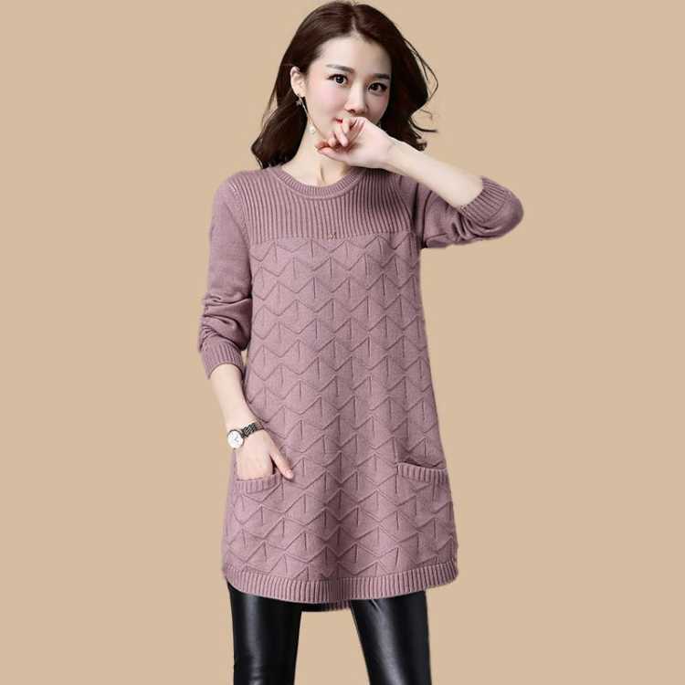 Women Autumn Winter Long Sweater Pullover Female Loose Long-Sleeved Bottoming Shirt Knitwear Sweaters Lady Tops
