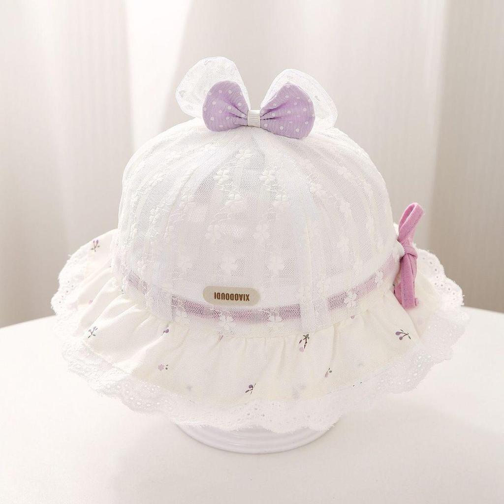 Breathable Baby Girl Lace Bucket Hat – Spring/Summer Sun Protection