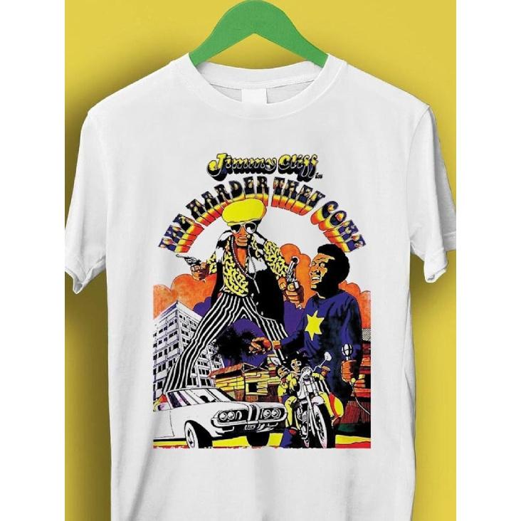 The Harder They Come Poster 70s Jimmy Cliff Film Reggae Meme Gift Funny Tee Style Unisex Gamer Cult Movie Music T Shirt P772 S