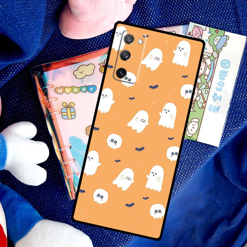 Cute Halloween Ghost Case For Samsung Galaxy S26 Ultra S25 S24 S23 S22 S21 S10 Plus S20 FE S25 Ultra Cover Funda