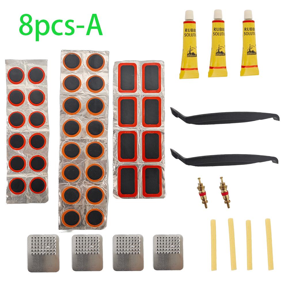 Universal Emergency Tool Kit for Vehicle Motorcycle Car Flat Tire Repair With Puncture Tyre Tool Tubeless Wheel Tires 7PCS