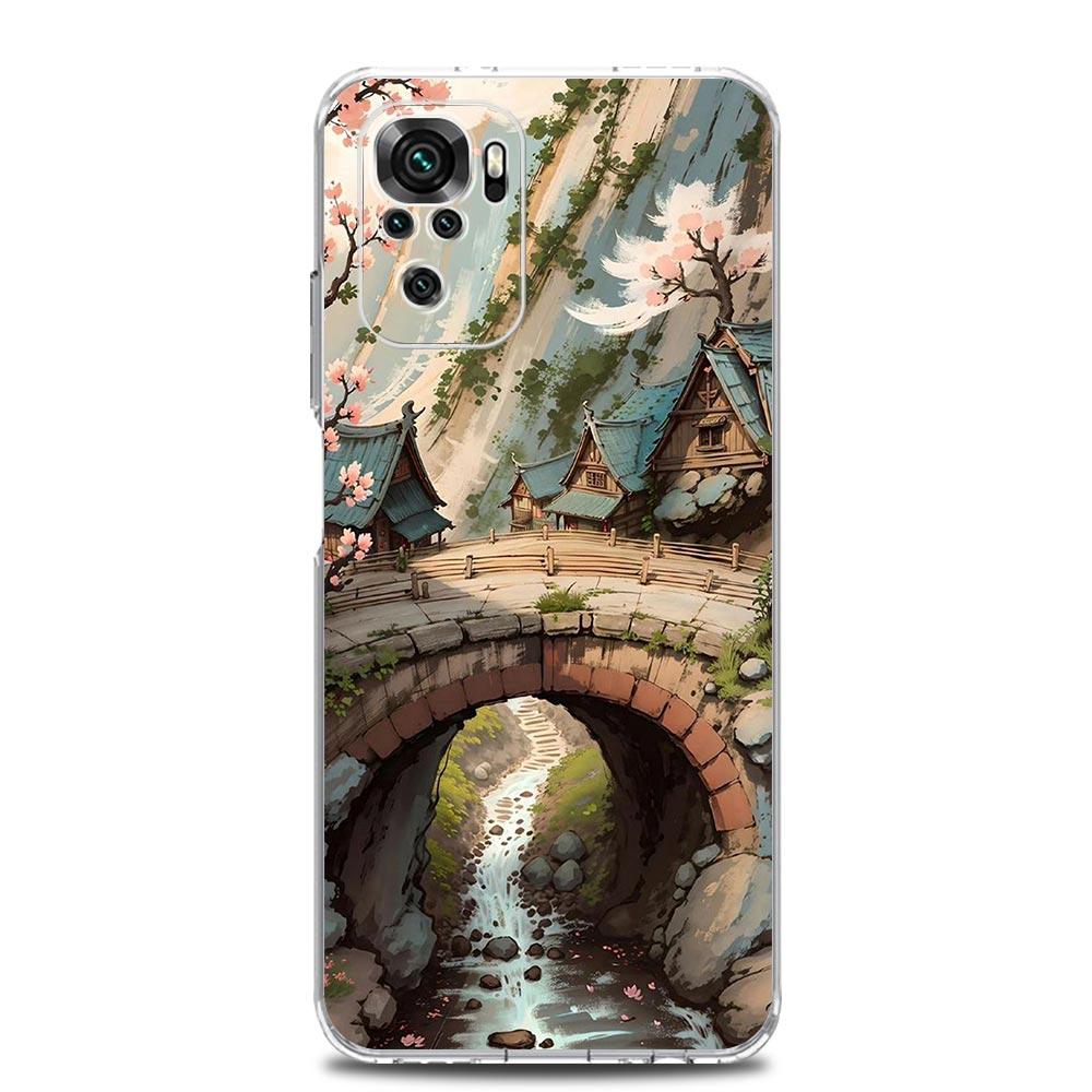 Phone Case For Xiaomi Redmi Note 13 12 5G 9S 9 8 10 11 Pro Plus 4G 9T 13C 12C 10C 9C 9A 7 Pro Clear Cover Landscape Art
