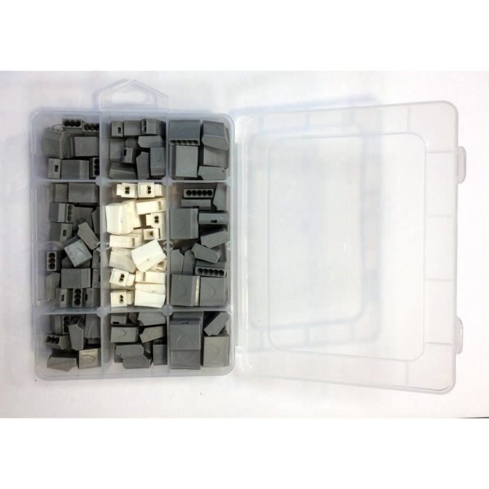 Bornes De Connexion Automatique - ViD - Box 1-2,5 Mm² - 130 Pièces - Couleur Gris - Cuivre