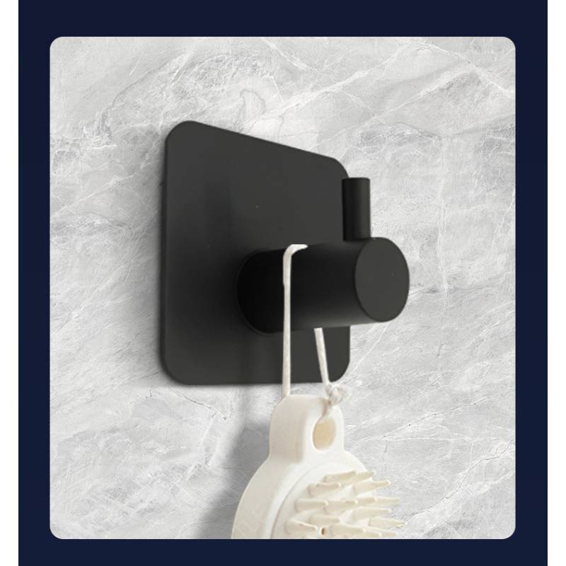 Stainless Steel Wall Hook Single Hook With Adhesive For Bathroom Storage And Hotel Room Decor