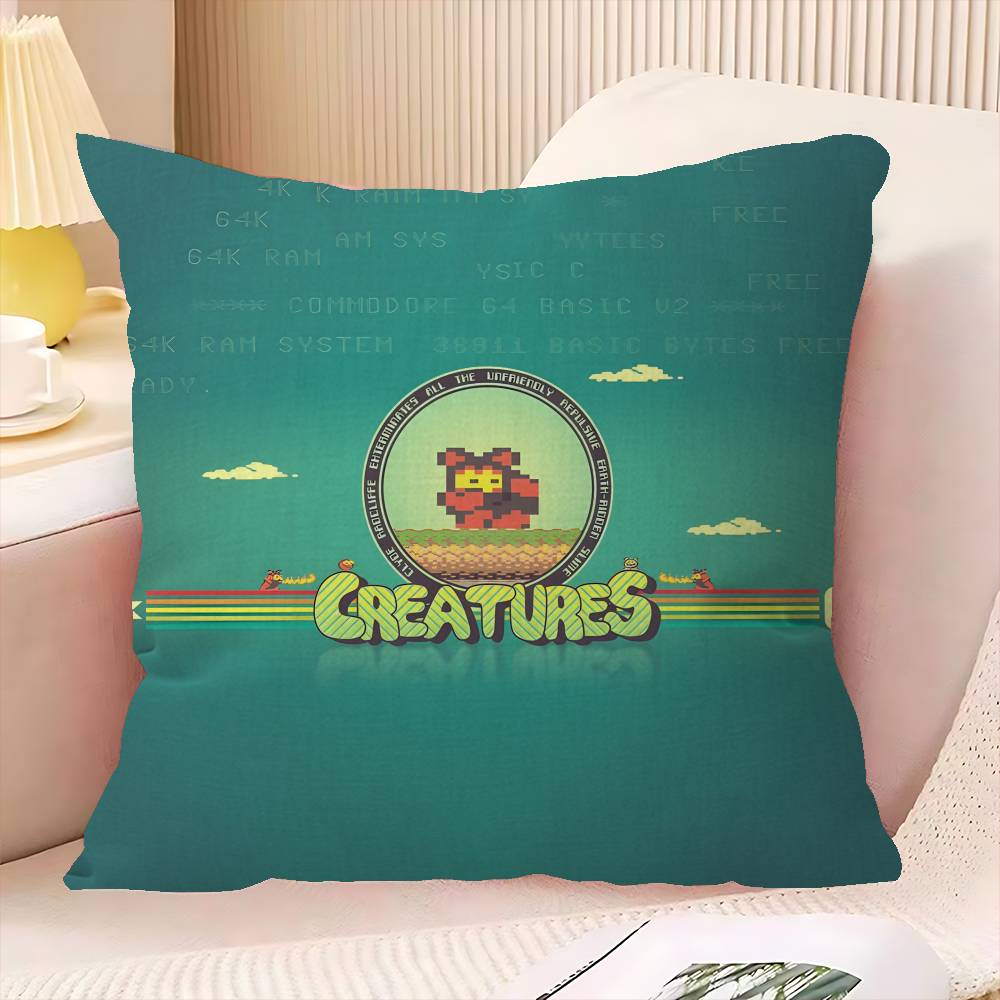 CCommodore Logo Cushion Cover Car Throw Pillow Case For Sofa Car Christmas Gift Xcm Xcm